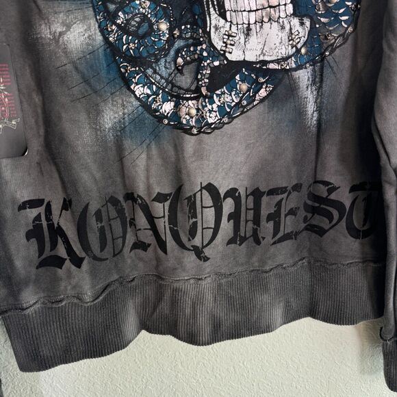 Konquest Closet Jacket Mens Large Skull Dragon Studded Y2K Grunge Streetwear NEW - Picture 8 of 16